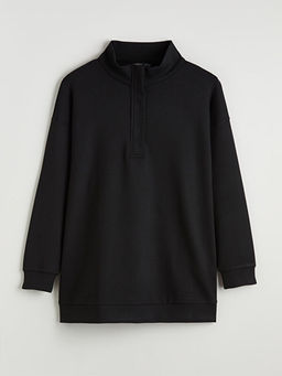 Dik Yaka Kad?n Sweatshirt Tunik