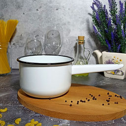 Ковш цил 1,5л. без рисунка 2с42 - Стальэмаль фото 2