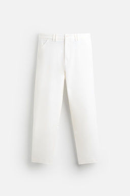 TEXTURED REGULAR FIT TROUSERS - Zara фото 7