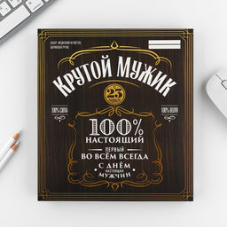 Набор ежедневник А5, 80 л в твердой обложке и ручка «Крутой мужик»