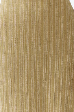 Haki Dokuma S?rt Dekolteli Maxi Plaj Elbise TBESS24EL00096