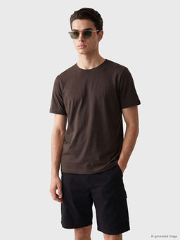 Regular Fit %100 Pamuk Erkek Ti??rt
