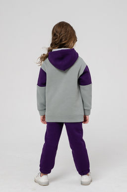886Д Костюм детский "Серый/фиолетовый"