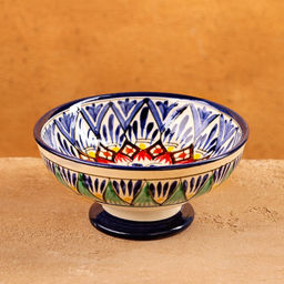 Конфетница узбекская Риштанская Керамика, 12×6 см, МИКС