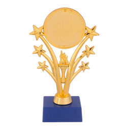 Фигура под нанесение Факел, золото, синий цоколь