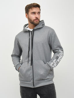 Толстовка муж. Дэнди 3-х нитка начес серый