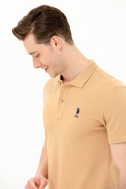 Мужская футболка Camel Polo Neck Basic - U.s. polo assn фото 3