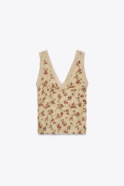 FLORAL LACE TOP - Zara фото 9