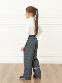 Брюки демисезонные серые (134-140, 68)