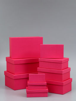 Набор подарочных коробок 10 в 1 «Фуксия», 30×19×12 - 12×6.5×4 см