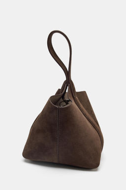 SUEDE MINI BUCKET BAG - Zara фото 10