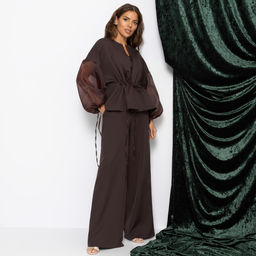 Брючный костюм для идеальной химии, Серьезная леди (2 в 1, брауни) - Charutti фото 7