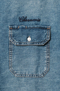 CAMISA DENIM BOXY FIT BORDADO WILLY CHAVARRIA X ZARA / Azul medio  фото 4