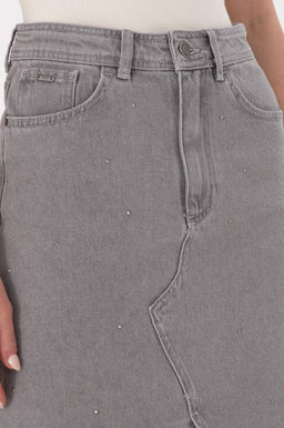 Женская серая джинсовая юбка Неожиданная скидка в корзине - U.s. polo assn фото 5