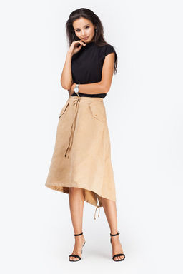 Юбка из тонкой эко-замши