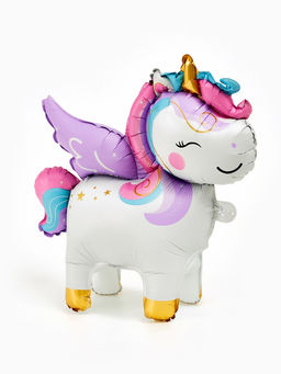 Цена за 5 шт. Воздушный шар фольгированный 22" «Единорог», фигура под возду