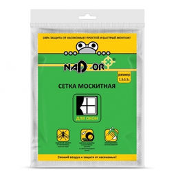 Голд Пак Nadzor Сетка москитная с крепежом для окон белая 1,5*1,5м MSN015P