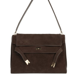 7071 коричневый, Женская замшевая сумка, Barcelo Biagi