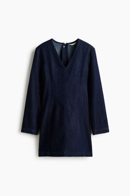 Vestido denim con escote en V
