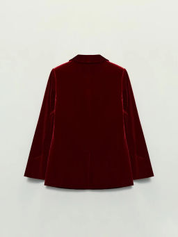 Однобортный жакет из бархата / Zarina