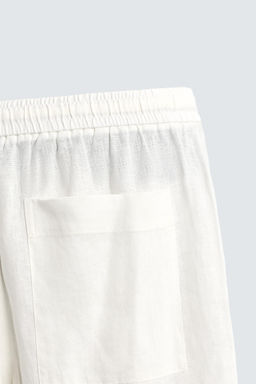 PANTAL?N RELAXED FIT 100% LINO / Blanco - Zara фото 10