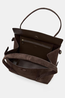 SPLIT SUEDE LEATHER CITY BAG