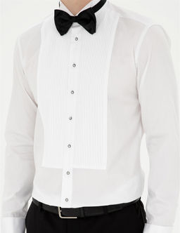 Beyaz Slim Fit Smokin G_mlek