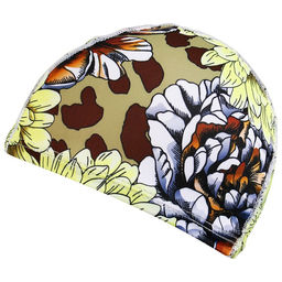 Шапочка для плавания взрослая ONLYTOP, тканевая, обхват 48 см, МИКС