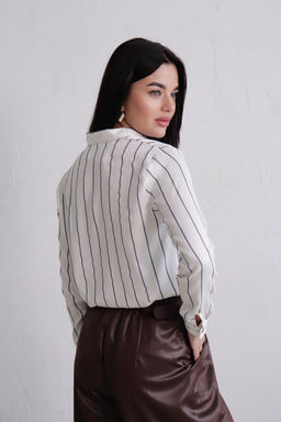 11456 Рубашка белая в полоску - Martichelli фото 6