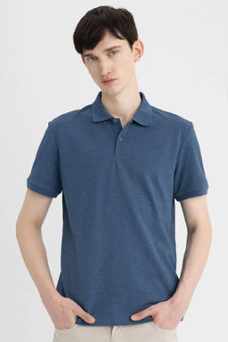 Regular Fit K?sa Kollu Basic Duz Polo Tisort - Defacto фото 8
