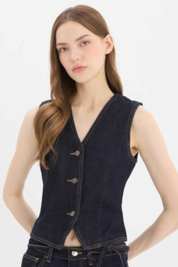 Dugmeli Blazer Jean Yelek