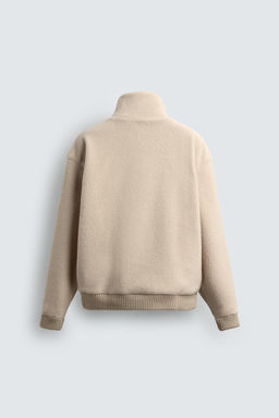 CONTRAST FAUX SHEARLING SWEATSHIRT - Zara фото 8