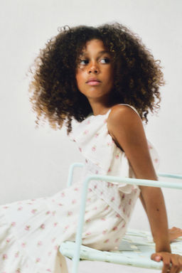 FLORAL TEXTURED DRESS WITH RUFFLES - Zara фото 5