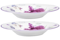 Набор тарелок 2 пр. 300 мл 21,5*21,5*3 см Лаванда глубокие NEW BONE CHINA - Elan gallery фото 7