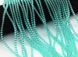 Бусины из стекла шарик 4мм цв.изумрудный, 38см, 102 бусины Радуга камня