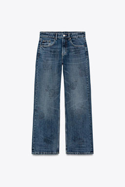MID-RISE WIDE-LEG TRF JEANS - Zara фото 5