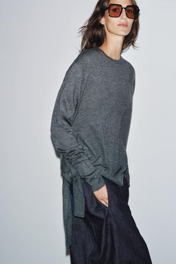 WOOL KNIT KNOT SWEATER - Zara фото 5