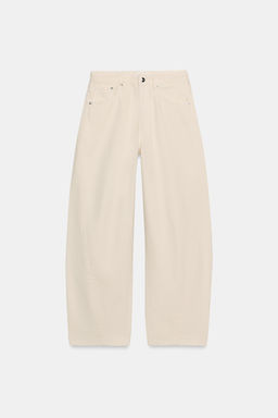 JEANS TRF BAGGY BALLOON TIRO MEDIO / Blanco roto - Zara фото 8