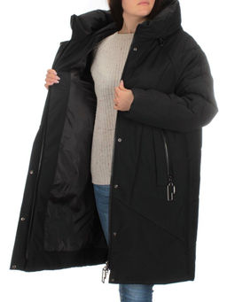 M-9117 BLACK Пальто зимнее женское CORUSKY (верблюжья шерсть) - Фабричный китай фото 7