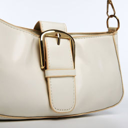 Сумка-багет на молнии, цвет белый - Simaland фото 4