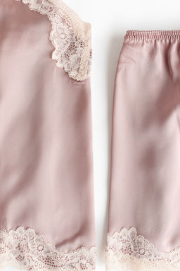 Pijama de sat?n con encaje - H&m фото 9