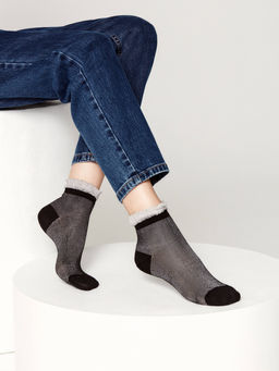 Цена за 2 пары. Носки Классические CONTE Носки из вискозы со сборкой серый