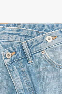 TRF WIDE-LEG HIGH-WAIST JEANS WITH CROSSOVER WAIST - Zara фото 22