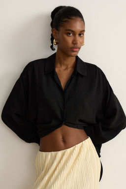 Рубашка оверсайз из жатого хлопка - Mollis фото 5