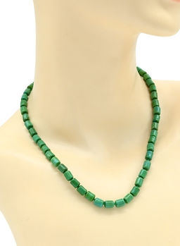 Бусы из бирюзы имитация цилиндр 6*8мм, 45см