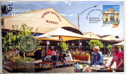 1 доллар 2021 года Австралия Буква Q (в конверте с маркой)