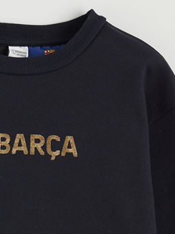Barcelona Bask?l? Erkek ?ocuk Kal?n Sweatshirt