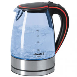 Чайник электрический дисковый стекло арт.ATH-691 1,7л, 2000W