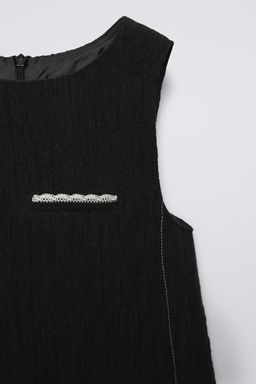 TEXTURED DRESS WITH TOPSTITCHING - Zara фото 3