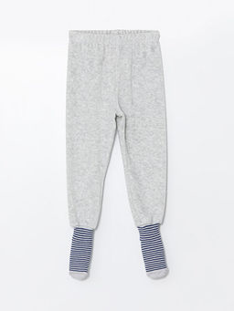 Beli Lastikli ?orapl? Erkek Bebek Pijama Alt